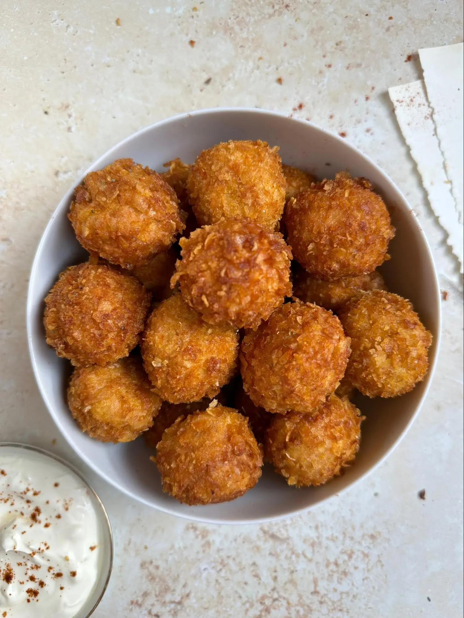 Savory Popcorn Crusted Salmon With Lemon, Dijon, and Butterfly Kernels